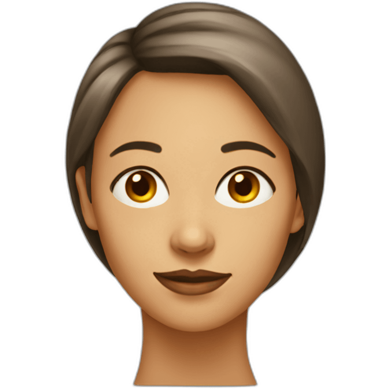 full-face female profile with a hump in the nose emoji