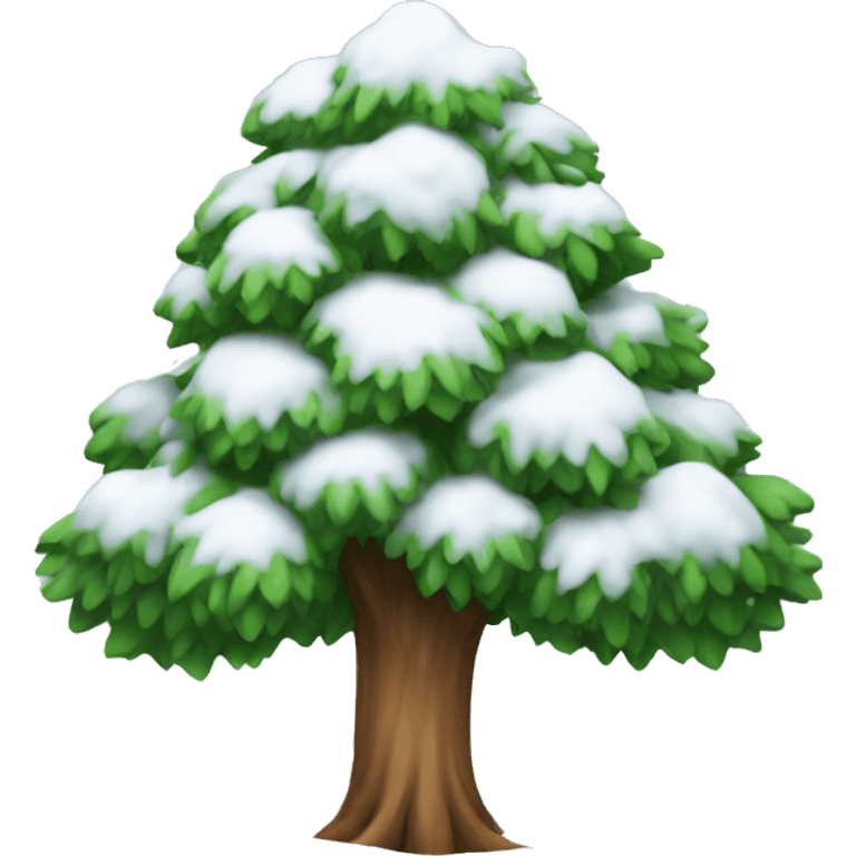 tree with snow emoji