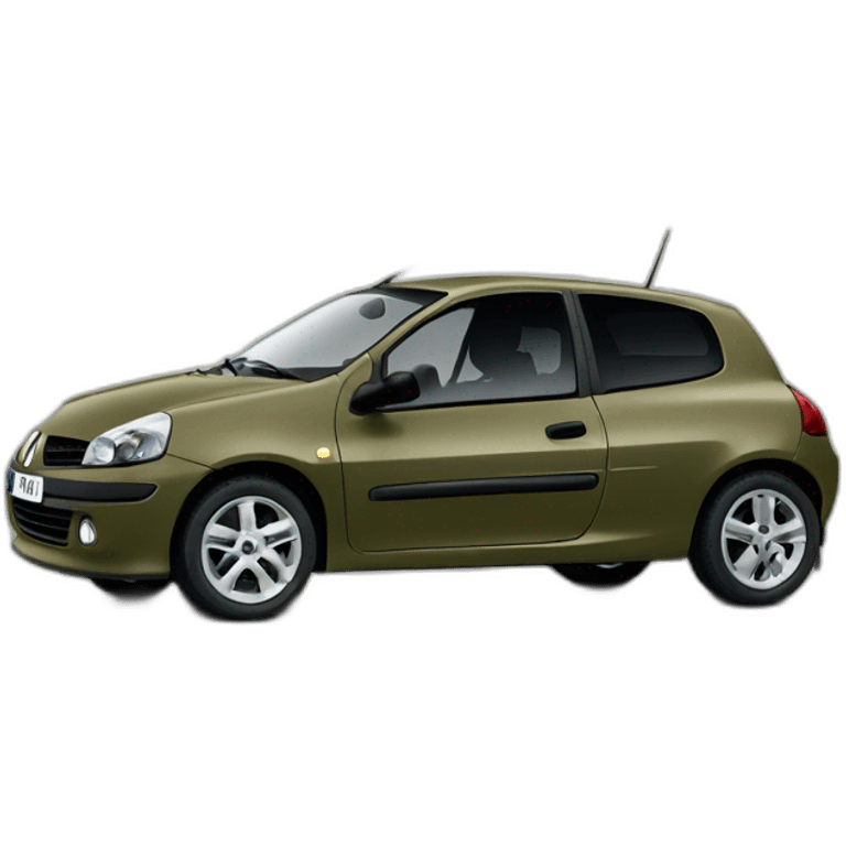 Renault Clio 2 Khaki olive color emoji