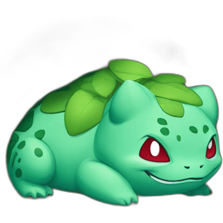 Bulbasaur sleeping under a tree emoji