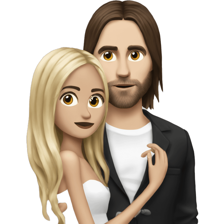 Jared Leto and girlfriend  emoji