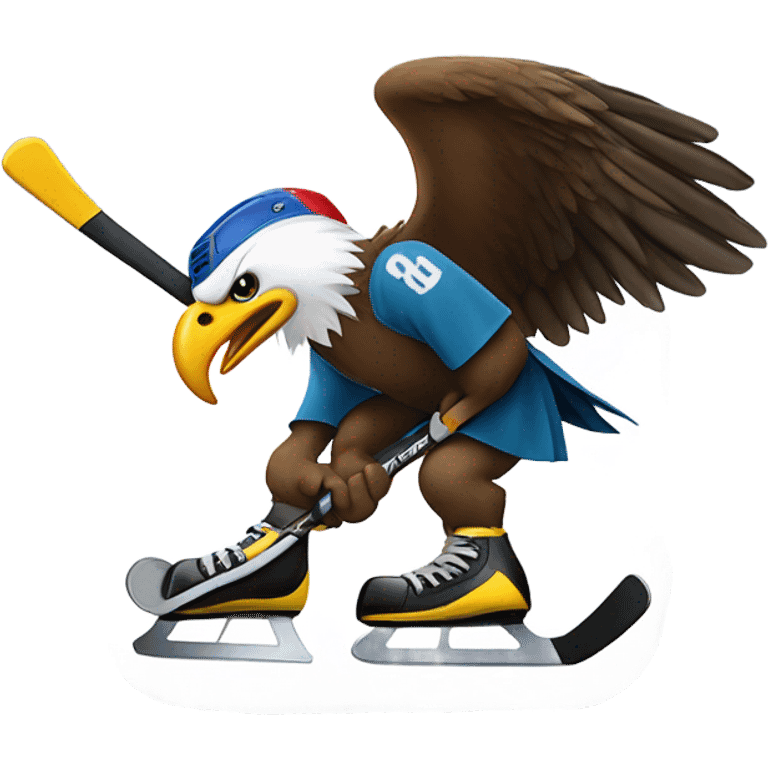 eagle playing hockey emoji