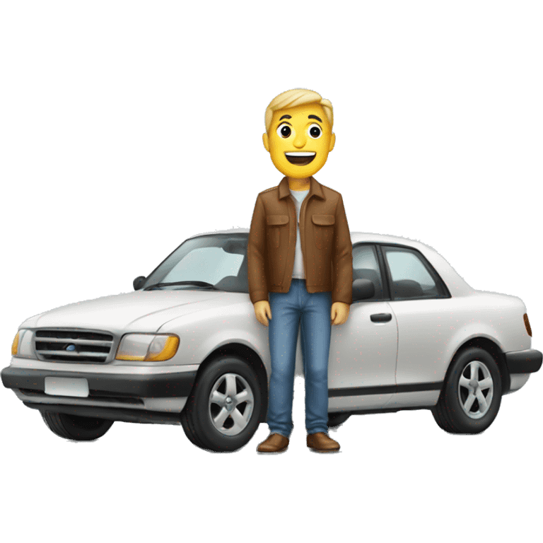 Car with man emoji