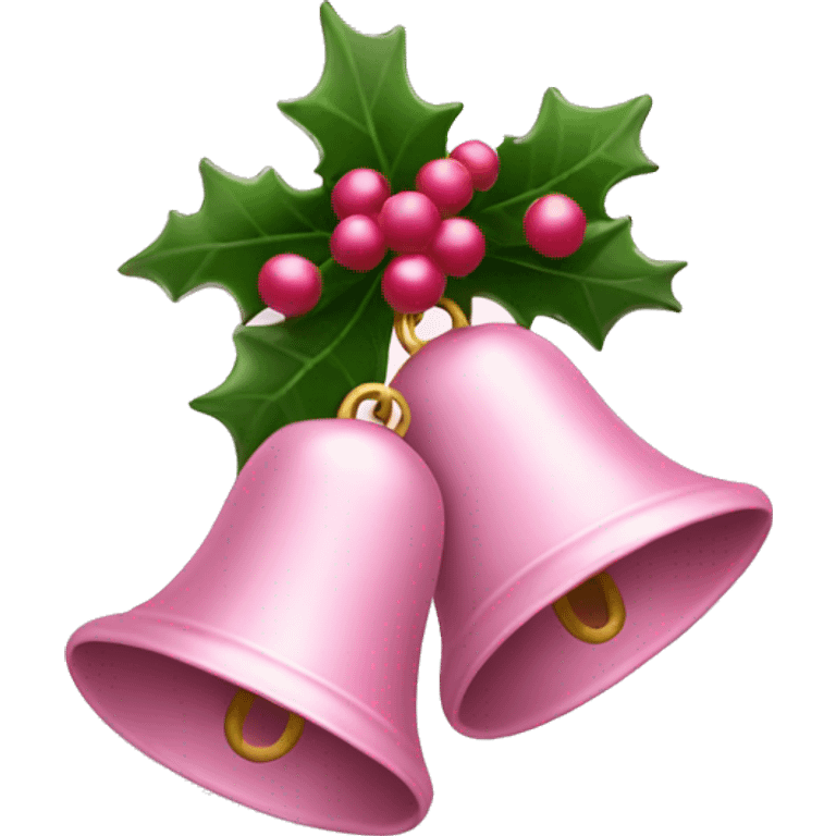 Light pink Christmas bells emoji