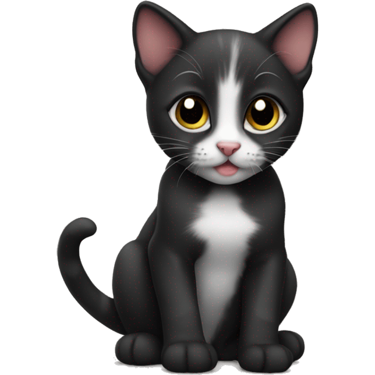 cute black girl kitten emoji