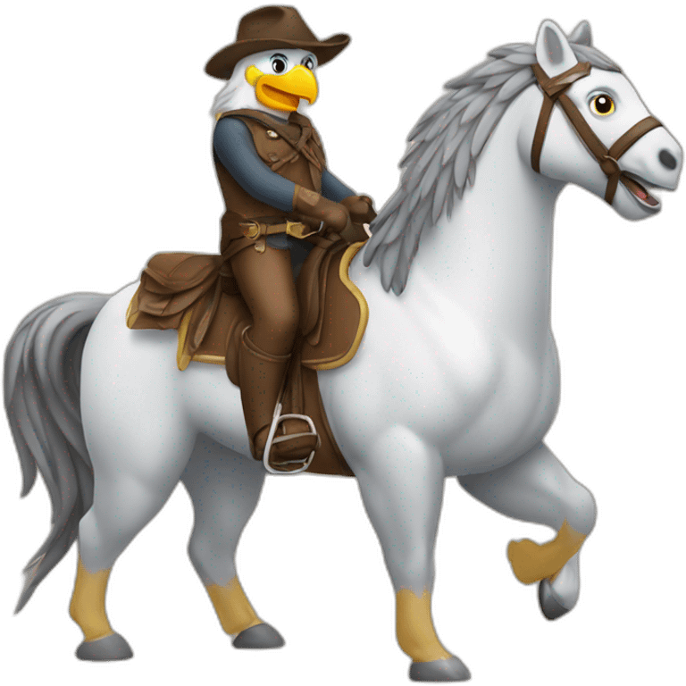   horse riding eagle emoji