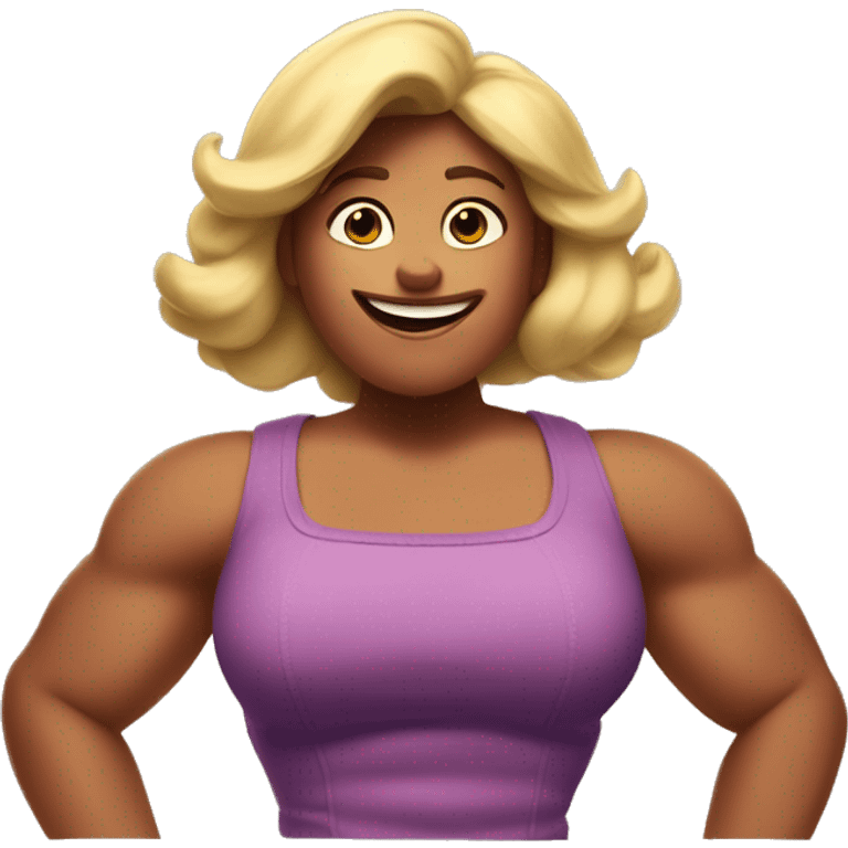 'Disney Pixar movie style poster'' muscular gargantuan extremely muscular massive giant female woman emoji