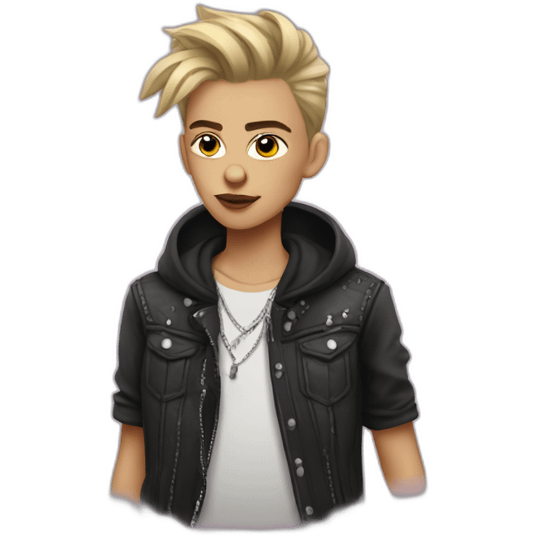 punk androgenous teenager emoji