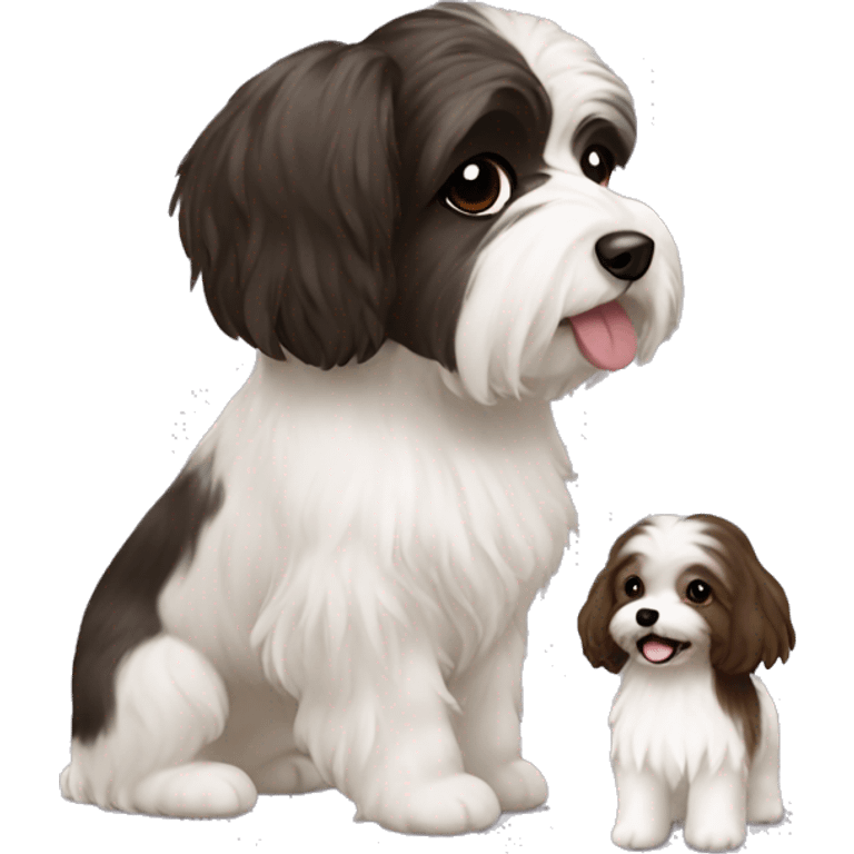 Havanese and brünette Girl emoji