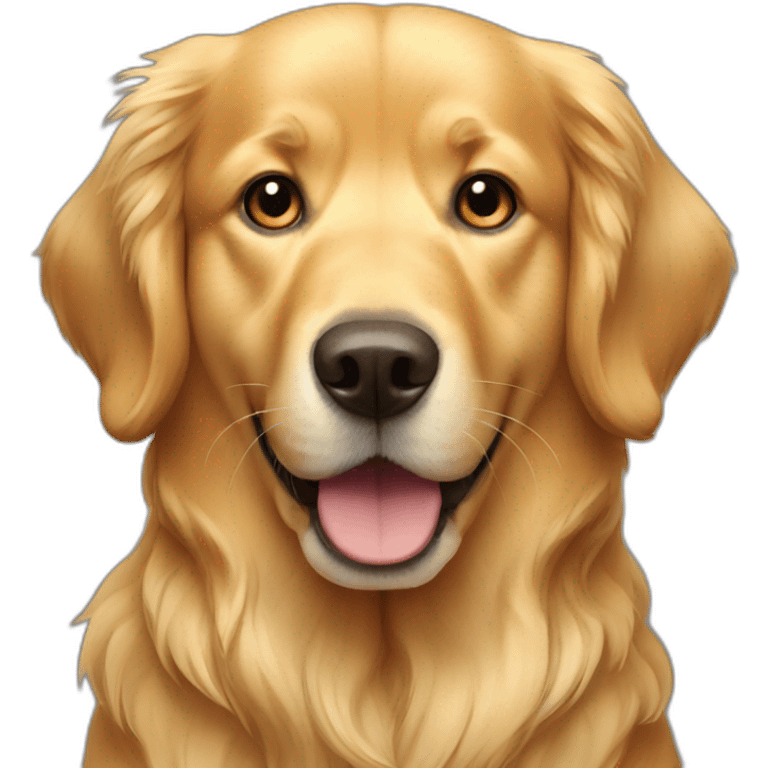 Golden retriever dog emoji