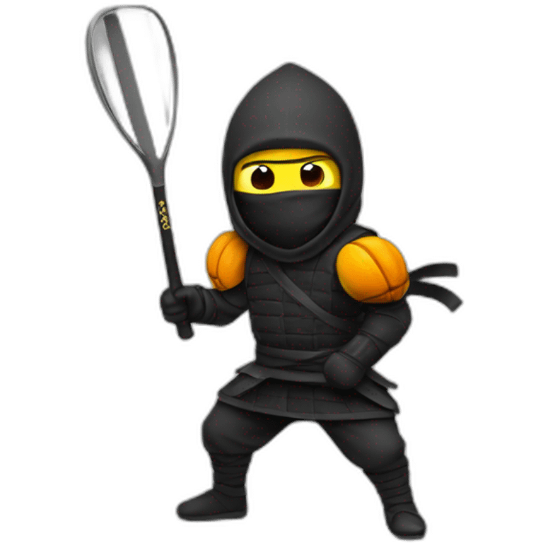 ninja with squash racket emoji