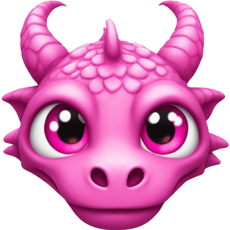 Pink dragon with hearts as eyes  emoji