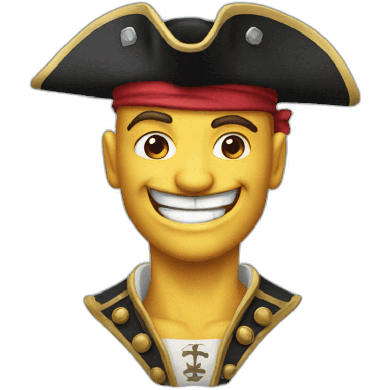 a happy pirate head emoji