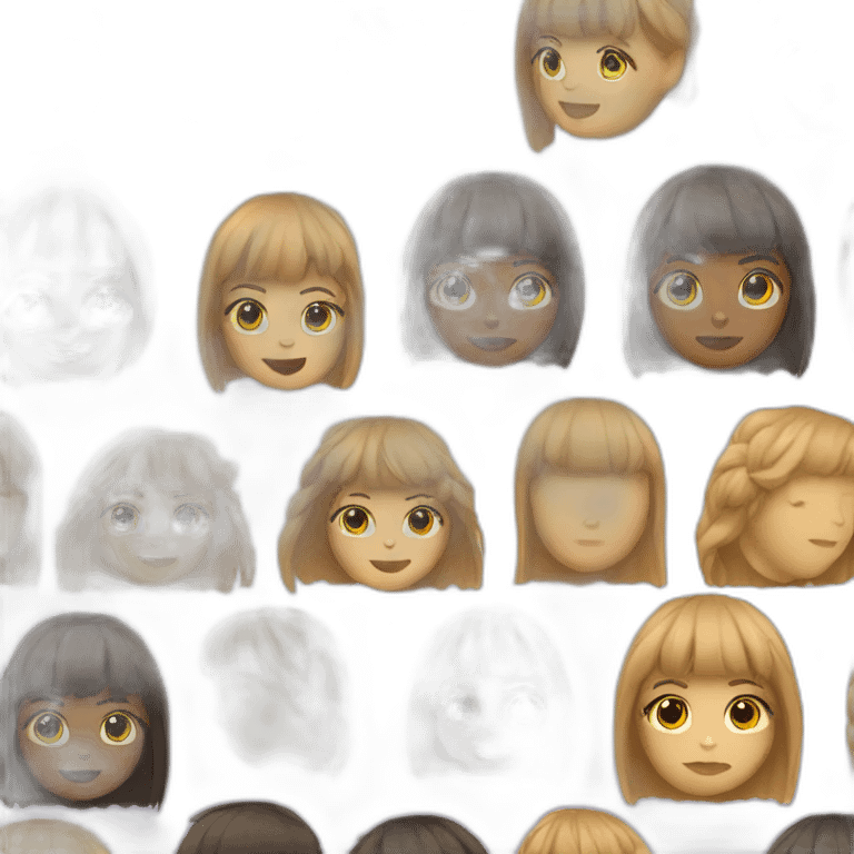 Girl with bangs  emoji