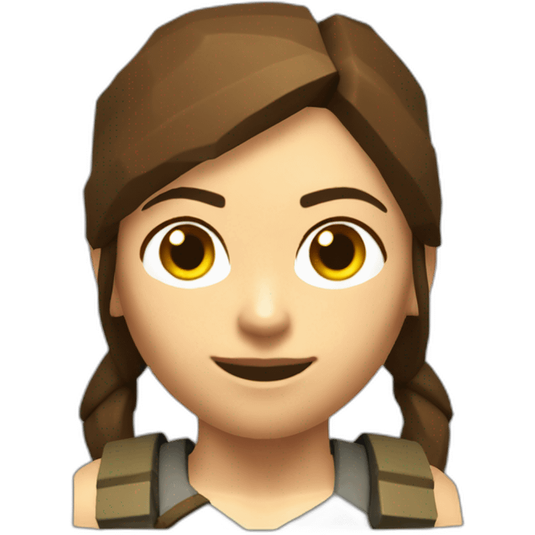 very low poly tomb raider, upper body emoji