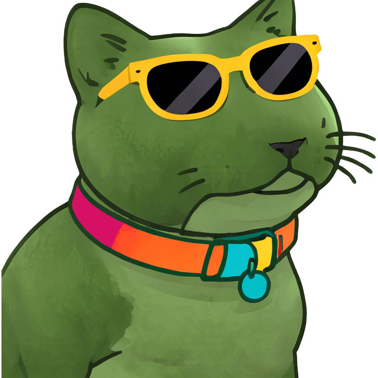 Cat with sunglasses emoji