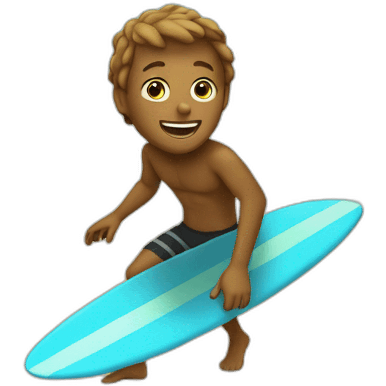 Surfing in the beach emoji