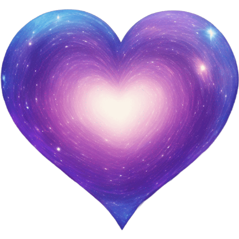 Purple blue cosmic heart  emoji