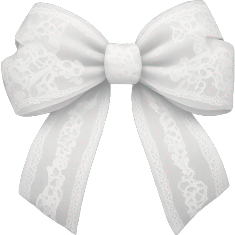 white bow with lace emoji