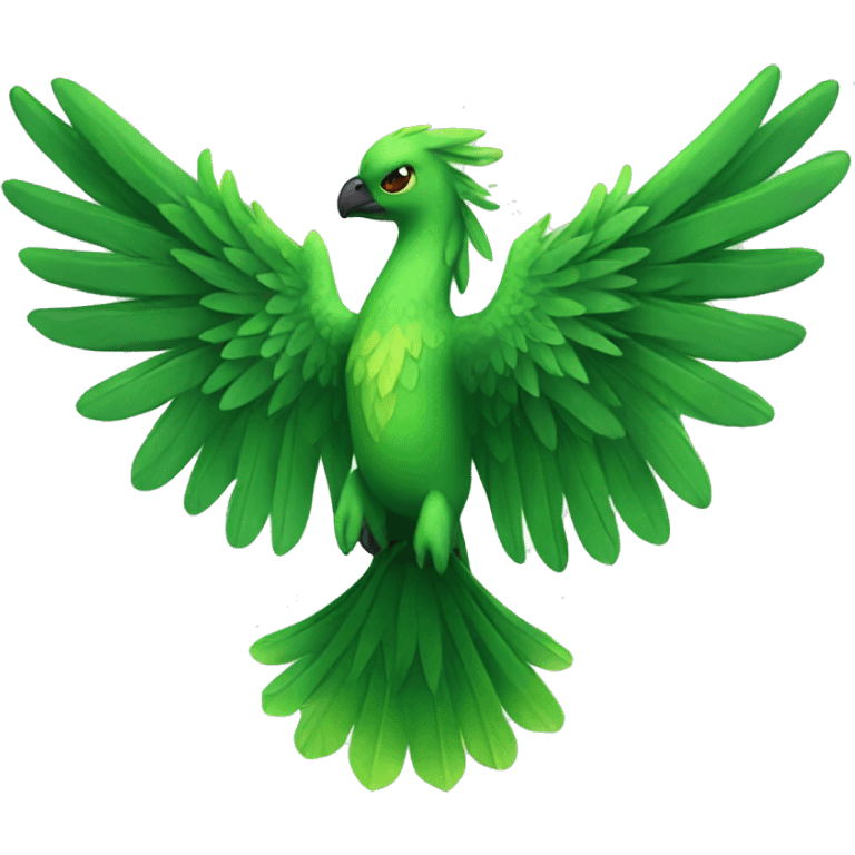 Green phoenix wings emoji