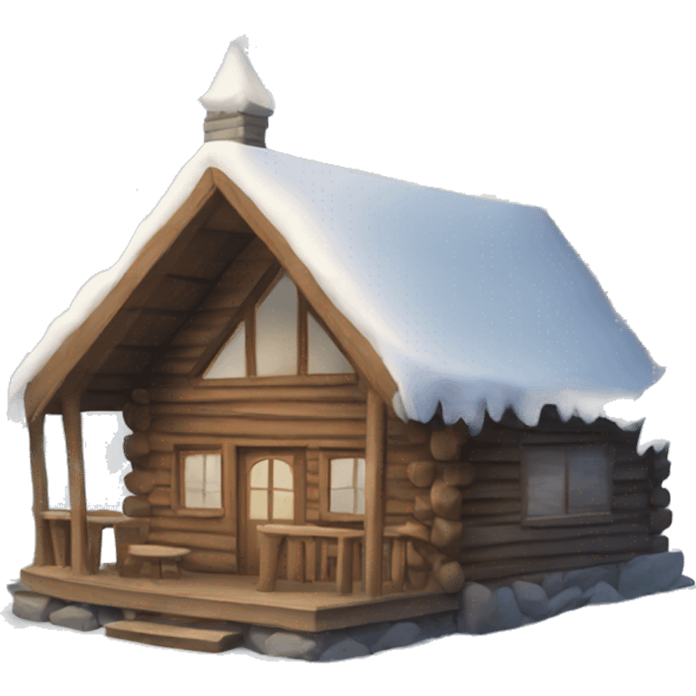 Winter cabin emoji