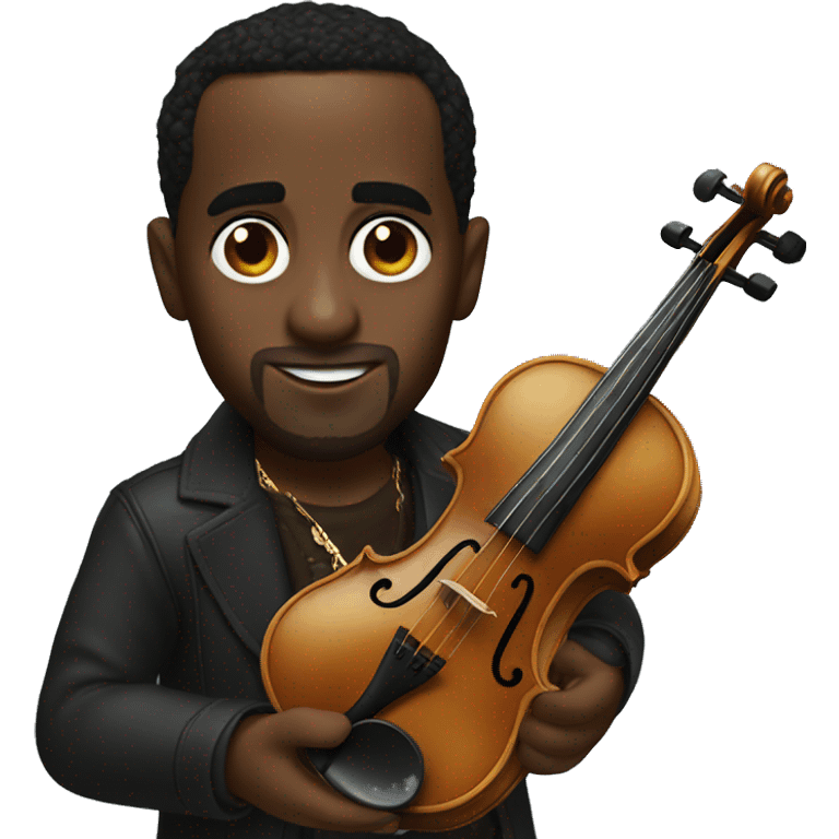 P Diddy holding a violin. emoji