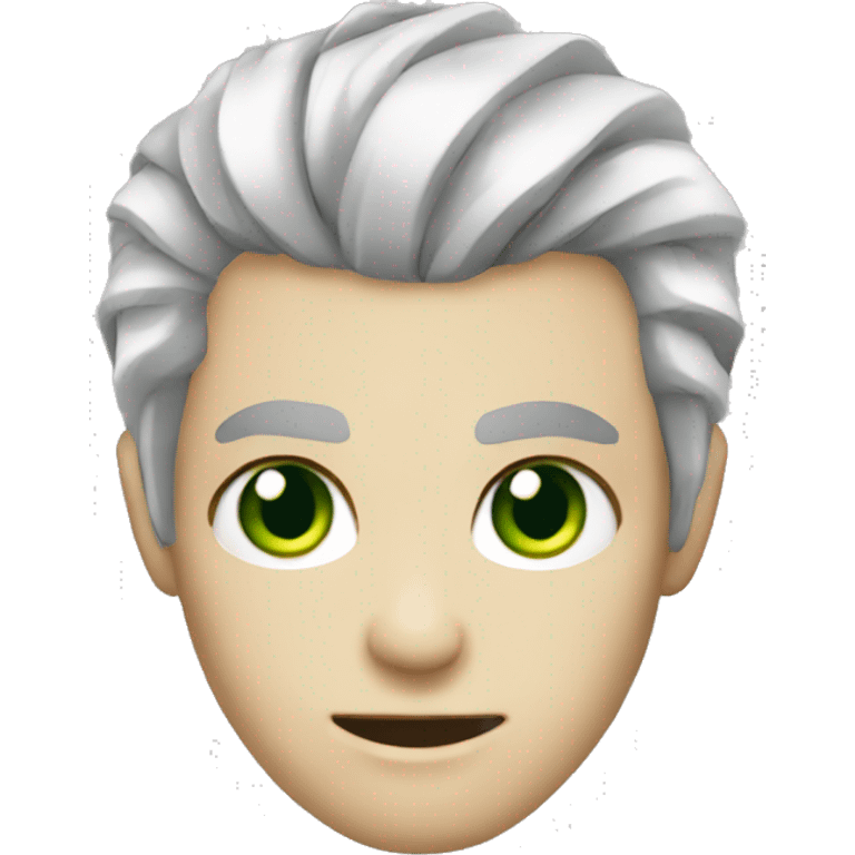 platinum hair green grey eyes vampire  emoji