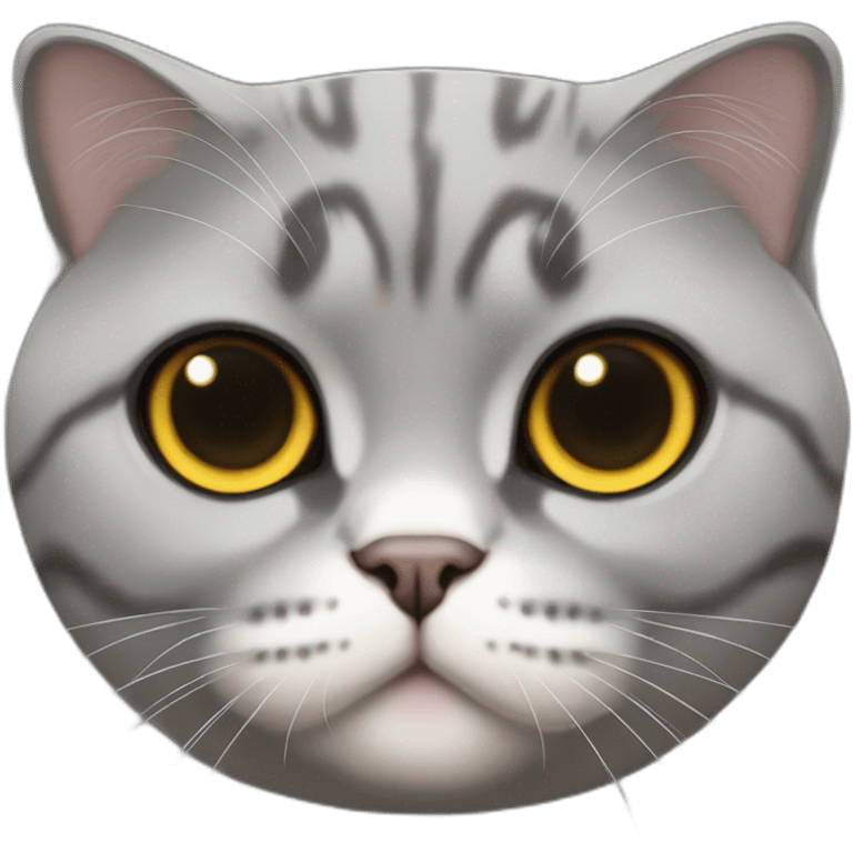 Gato Scottish fold gris emoji