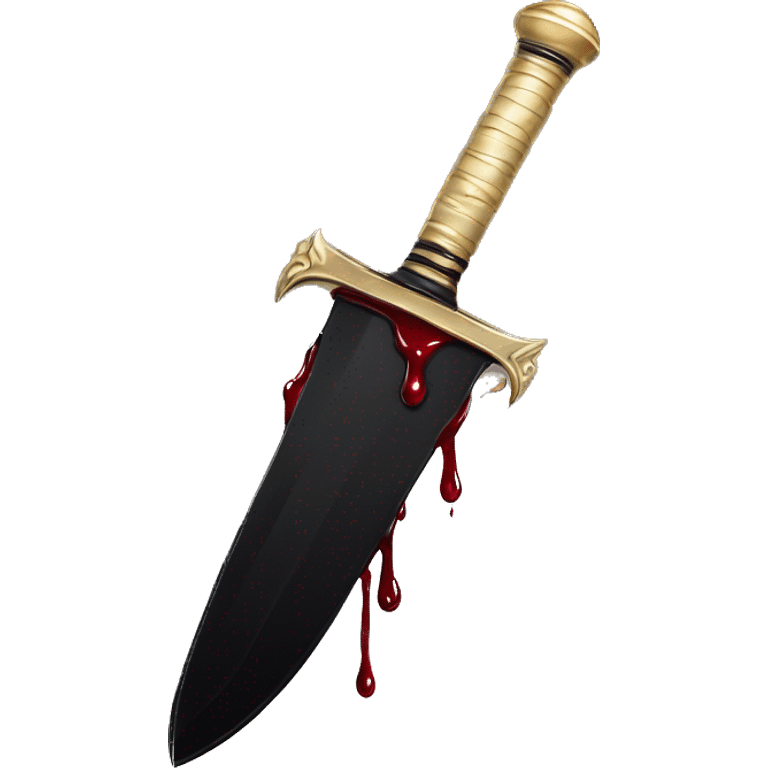 Vintage goth dagger dripping blood with black snake wrapped around its handle  emoji