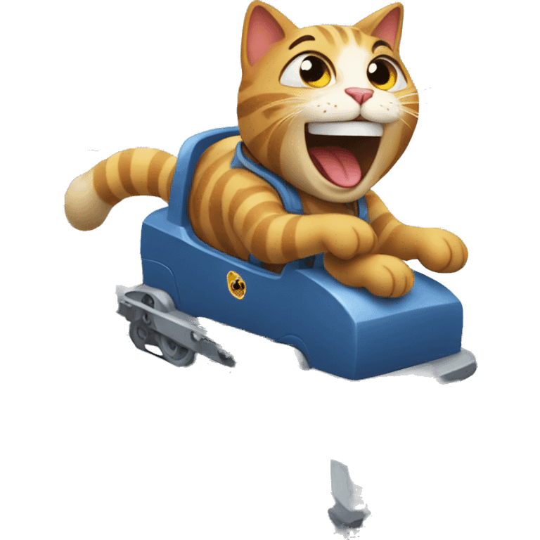 Cat on a roller coaster emoji