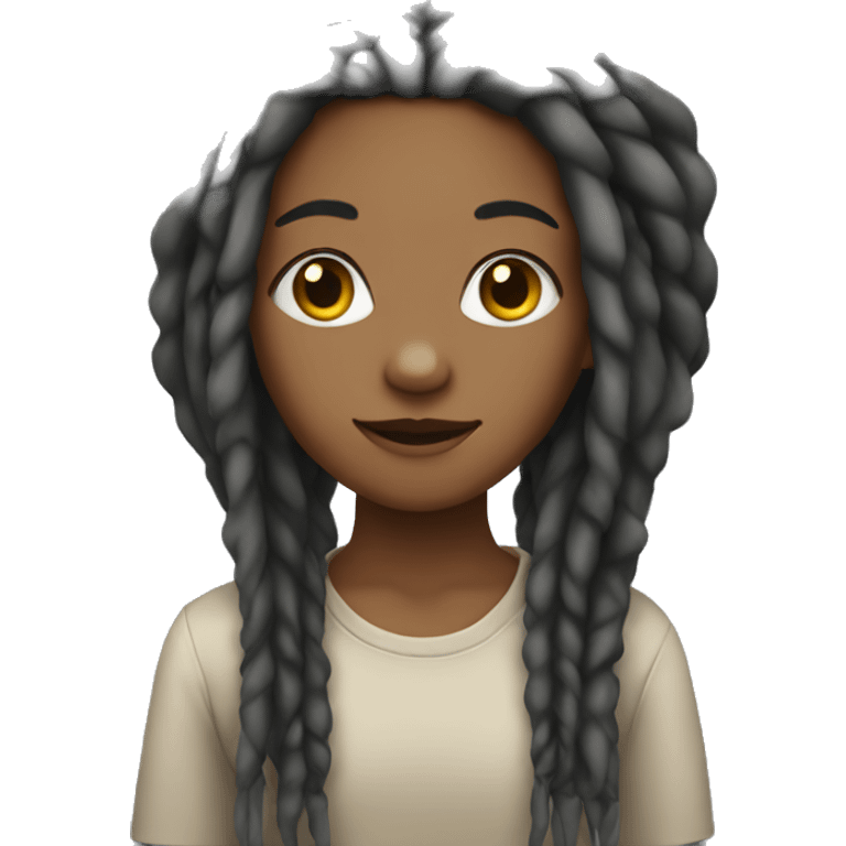 girl with dreadlocks emoji