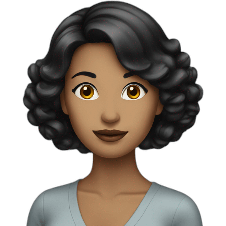 elegant-woman-black-hair emoji