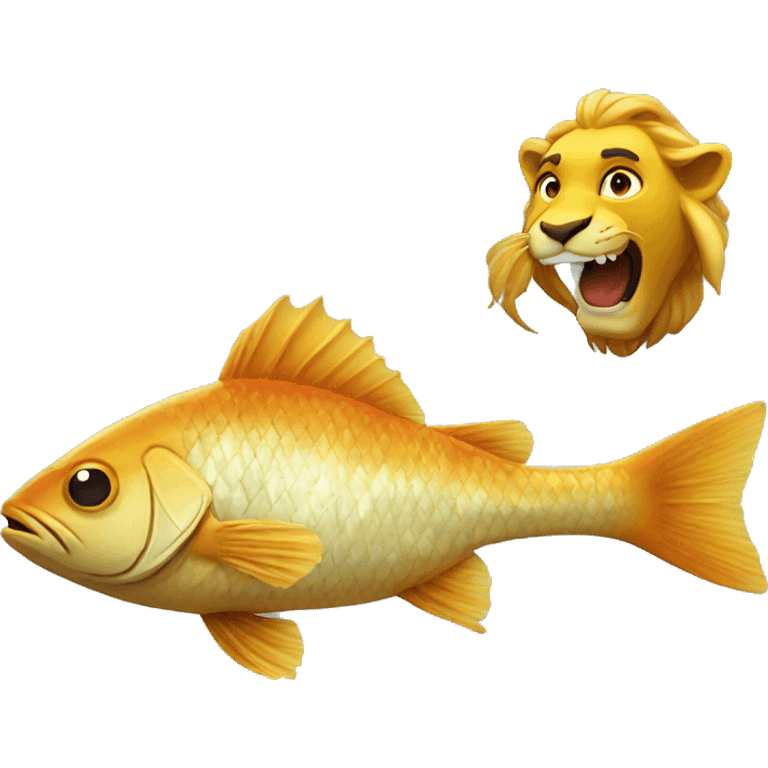 fish with lion emoji