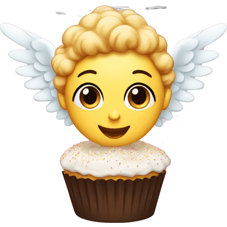 angel as a cupcake emoji