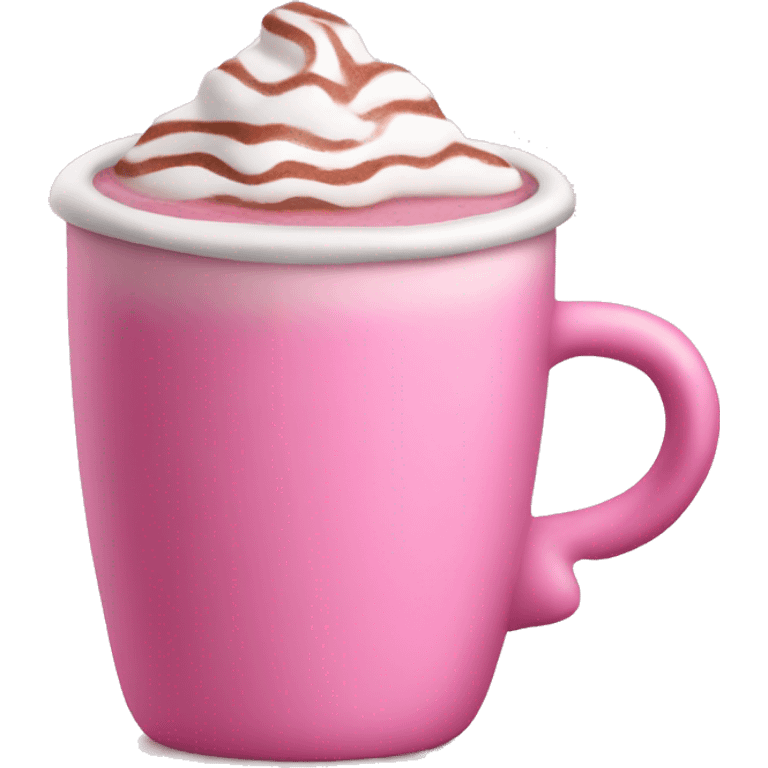 Pink hot chocolate drink emoji