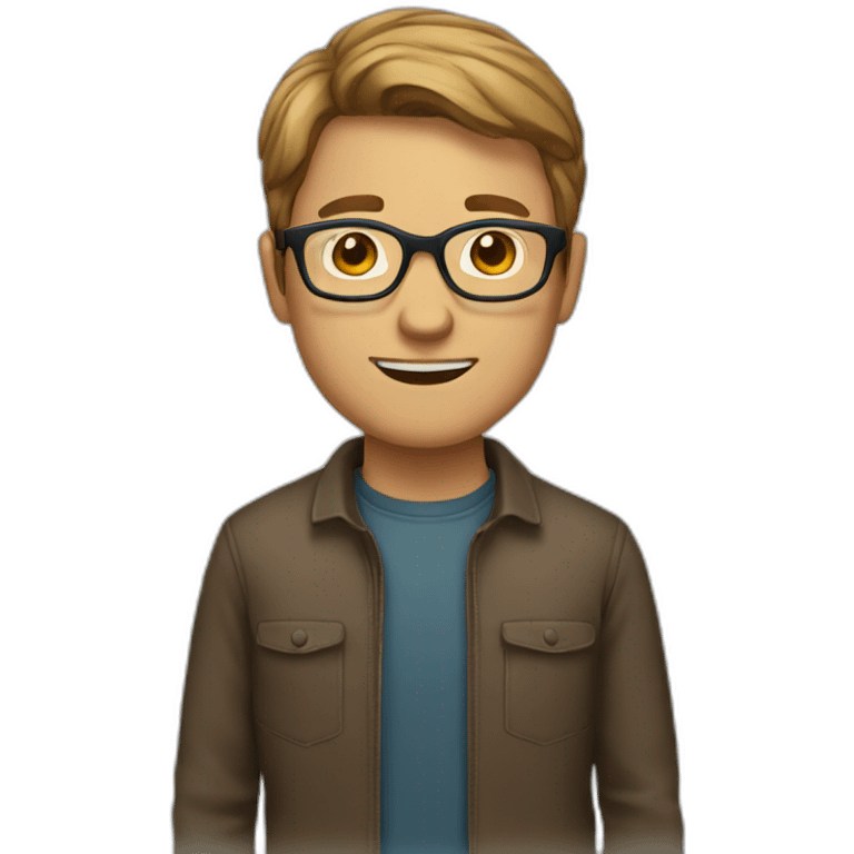 men light brown hair face with round glasses emoji