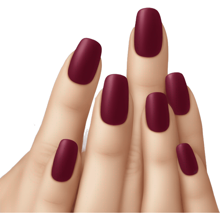 Wine red nails emoji