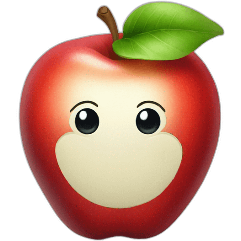 pomme vert:une rouge emoji