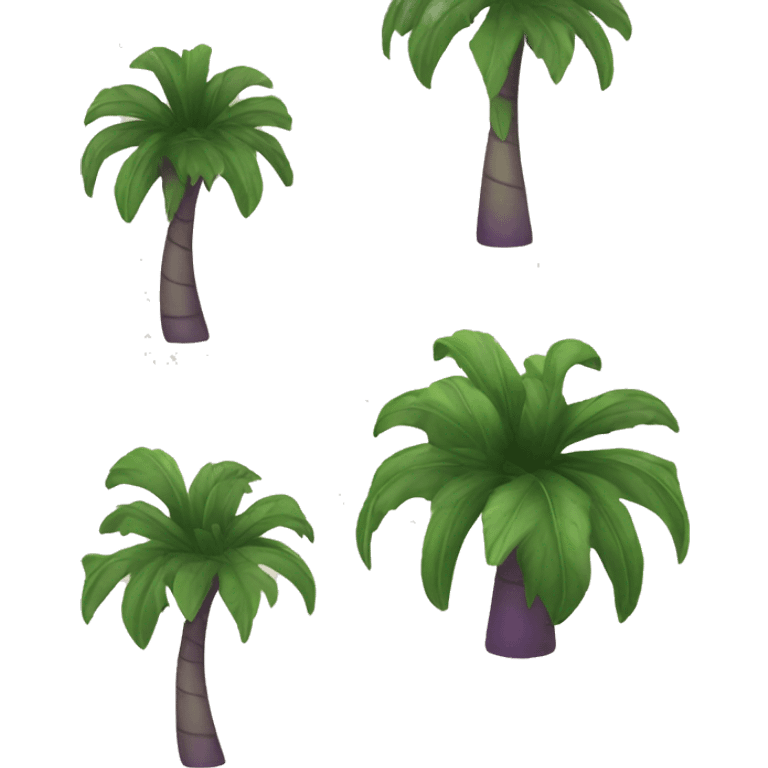 eggplant palm tree emoji