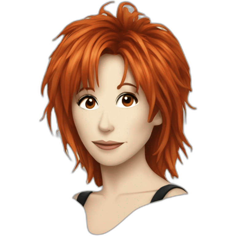 Mylene Farmer singing face emoji