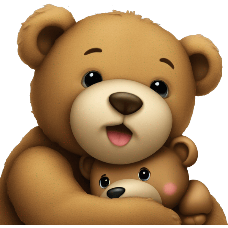 teddy bear kissing another teddy bear emoji