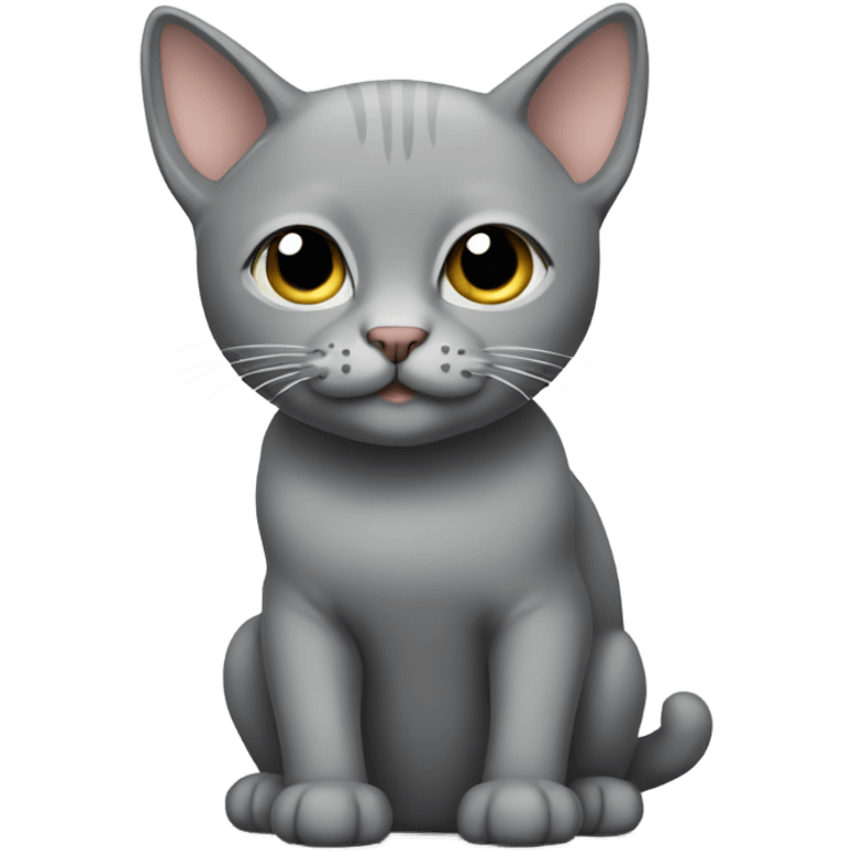 bald gray cat emoji