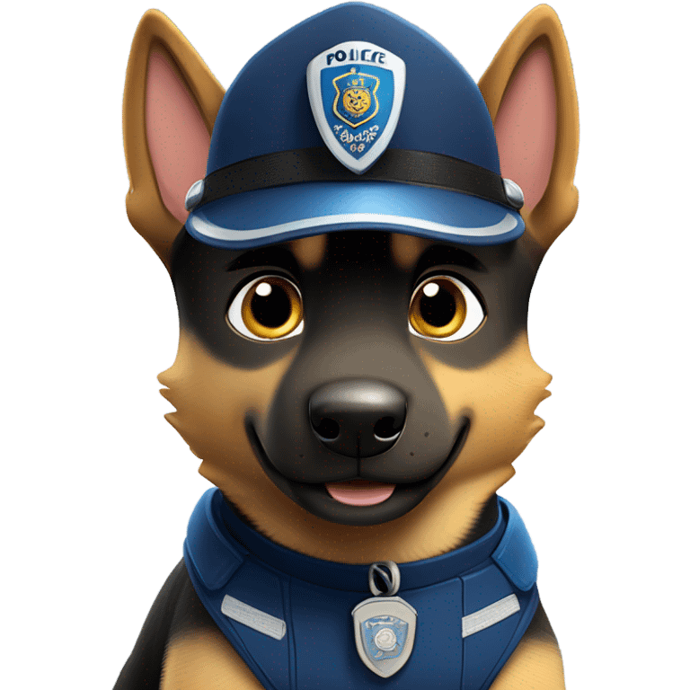 Chase from paw patrol￼ emoji