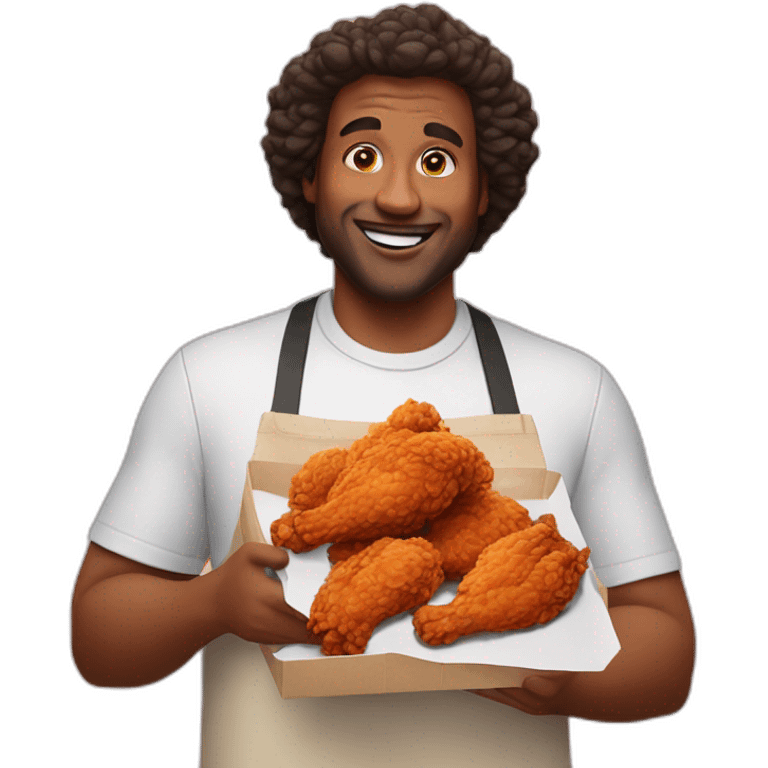 the fried chicken came to life  emoji