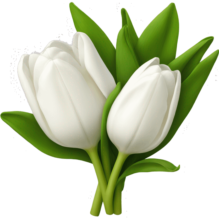 white tulip bouquet  emoji