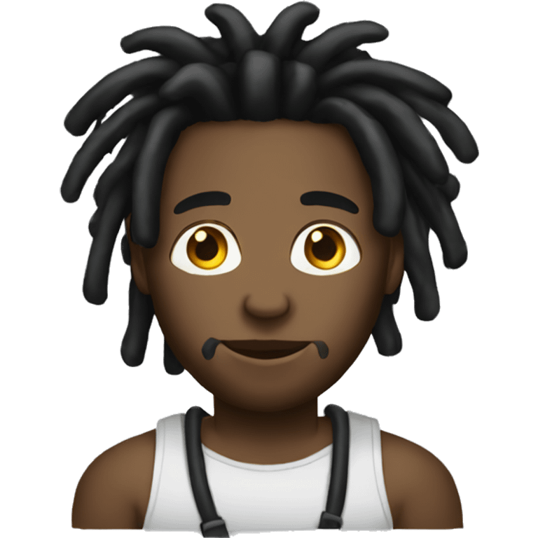 Black guy with dreads y2k emoji