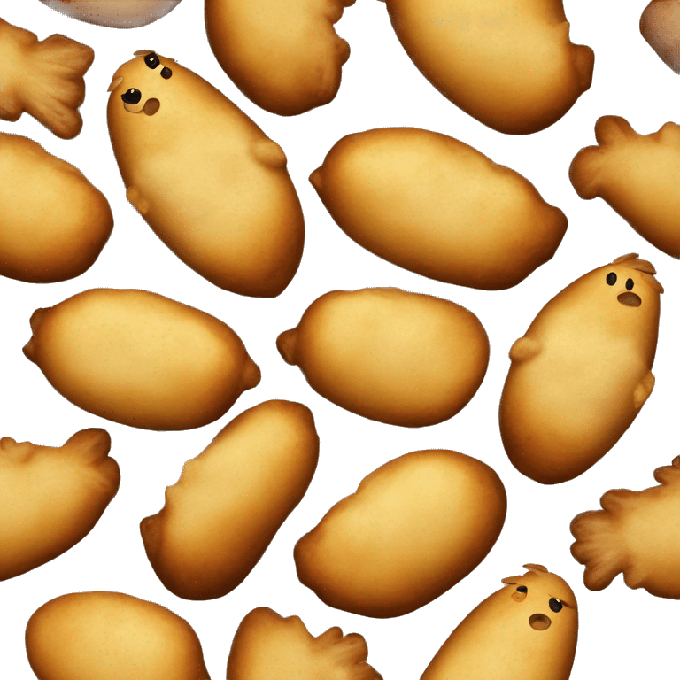 baked potatos with chicken emoji