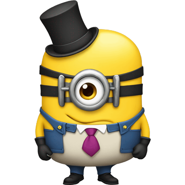 Minion with a top hat emoji