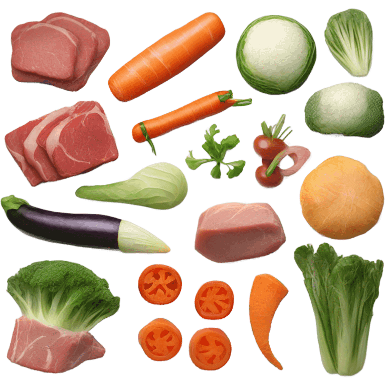 meat konjac vegetables emoji