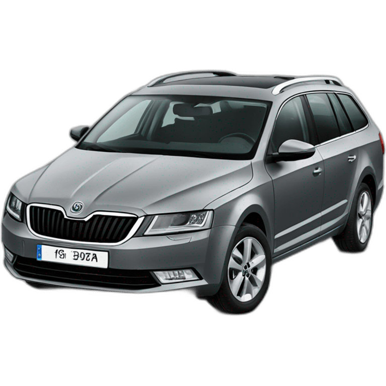 grey combi (skoda octavia) from the side emoji